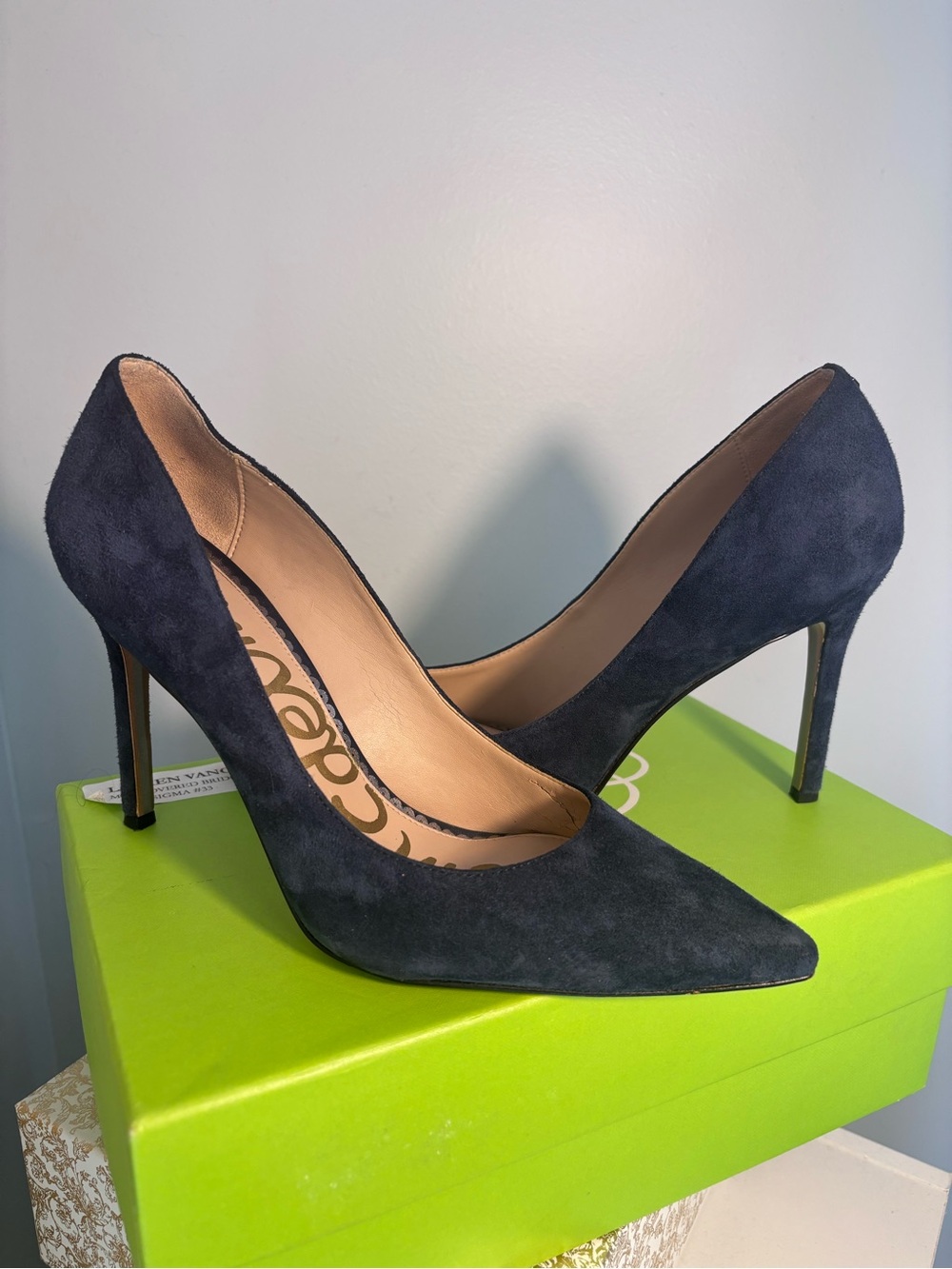 Sam Edelman Women's Navy Pointed Toe High Heels